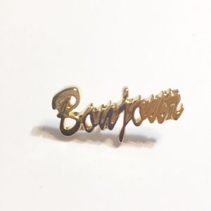 Bonjour Hello Enamel Lapel Pin